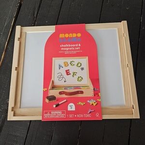 Mondo Llama Chalkboard & Magnets Set NWT Kids Learning Alphabet Gift Idea